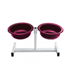 COMEDOURO DUPLO REGULAVEL PINTATO MEDIO C.45XL.21,5XA.25 CM COMEDOURO DUPLO REGULAVEL PINTATO MEDIO C.45XL.21,5XA.25 CM